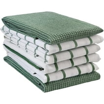 Casa Platino Kitchen Towels Set – 100% Cotton Premium Dish Cloths for Drying Dishes - 18"x28" - Olive
