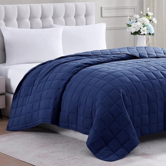 Casa Platino Navy Blue Comforter King Size - Pre-Washed King Size Comforter Only - Lightweight Duvet King - All Season King Comforter - Microfiber Down Alternative Comforter King Size- Navy