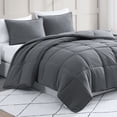 thumbnail image 1 of Casa Platino Pre-Washed Twin Comforter Set- Cozy Twin Comforter Set - Ultra Soft & Breathable 100% Hydro-Brushed Comforter Set Twin - Super Soft & Cozy Bedding Comforter Twin Size Set- Charocal, 1 of 9