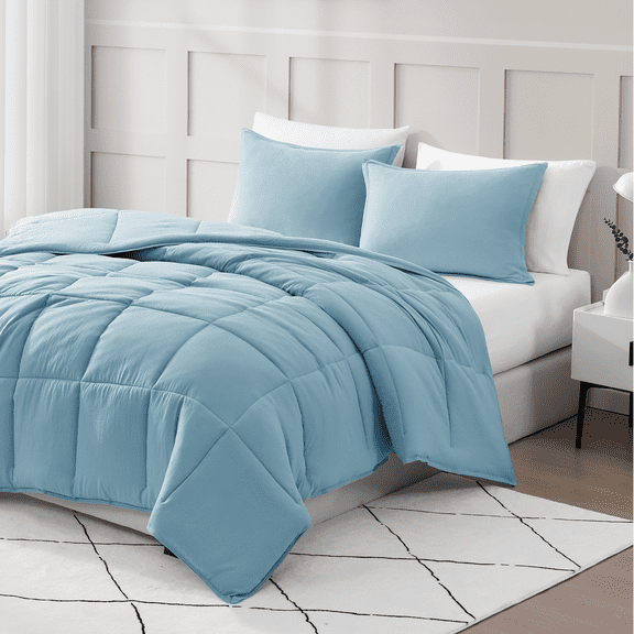 Casa Platino Pre-Washed Twin XL Comforter Set- Cozy Twin XL Comforter Set - Ultra Soft 100% Hydro-Brushed Comforter Set Twin XL - Super Soft & Cozy Bedding Comforter Twin XL Size Set- French Blue