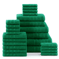 thumbnail image 1 of Casa Platino 24-Pack Towels Set for Bathroom – 100% Ring-Spun Cotton, 2 Bath Sheets, 2 Gym Towel, 2 Bath, 4 Fingertip, 6 Hand, 8 Washcloths, Hotel Quality, Easy to Wash – Emerald, 1 of 9