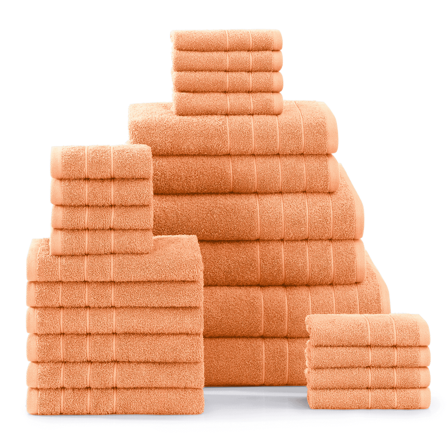Peach Fuzz Oversized Cotton 24-Piece Towel Set