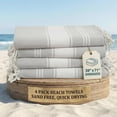 thumbnail image 1 of Casa Platino Sand Free Beach Towels 4 Pack – Lightweight, Quick Dry, Ideal for Summer Fun and Pool Days – Grey, 1 of 9
