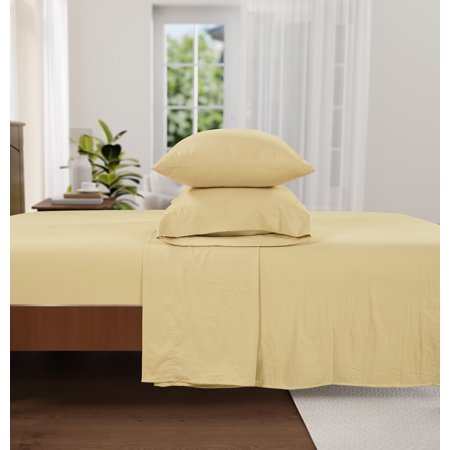 Casa Platino Standard Pillowcase Set - Washed Ultra-Soft Microfiber Standard Pillowcase Set Sheets - Extra Soft - 2 Pack set - Bedding Sheets & Pillowcases, Standard-Vanilla