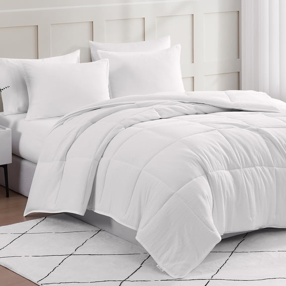 Casa Platino Twin Comforter Set - Pre-Washed Twin Bed Comforter Set - Twin Ultra Soft Bed Set Twin - Brushed Microfiber Twin Bedding Sets - Breathable Twin Bed Set - Cozy Twin Bedding – White