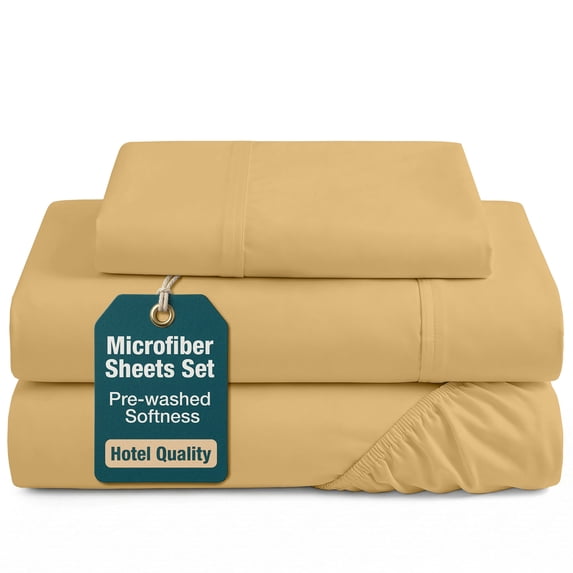 Casa Platino Twin Extra Long Size Bed Sheets Set - Washed Ultra-Soft Microfiber Twin Extra Long Bed Sheets - Extra Soft - 3 Piece Set - Bedding Sheets & Pillowcases, Twin XL-Cocoon