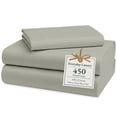 thumbnail image 1 of Casa Platino Cotton Twin Sheet Set – 450 Thread Count Long Staple 100% Cotton Sheets, 15” Deep Pocket Fully Elasticized Fitted Sheet, Luxury Hotel Bedding – Moonstruck, 1 of 8