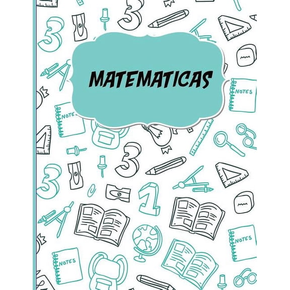Casa Poblana Journals Matematicas Libreta Cuadriculada Practicar Escritura Numeros, 8.5" x 11", 120 Pages