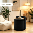 thumbnail image 1 of Casa Pura Furniture 360° Swivel Vanity Makeup Chair with Storage, Upholstered Accent Stool with Backrest, Round Ottoman for Bedroom, Makeup Room & Living Room, Black, 1 of 9