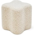 thumbnail image 1 of Casa Pura Furniture Ottoman Clover-Shaped Off-White Velvet 250 lb Capacity 15.7 in, 1 of 7