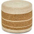 thumbnail image 1 of Casa Pura Furniture Ottoman Footrest Pouf Hand Braided Round Boho Pouffe - for Living Room, Bedroom, 1 of 7