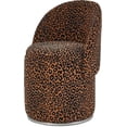 thumbnail image 1 of Casa Pura Furniture Swivel Accent Chair with Storage, Round Upholstered Barrel Chair with Foldable Backrest, Brown Leopard, 1 of 7