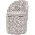 thumbnail image 1 of Casa Pura Furniture Swivel Accent Chair with Storage, Round Upholstered Barrel Chair with Foldable Backrest, Light Gray Leopard, 1 of 7