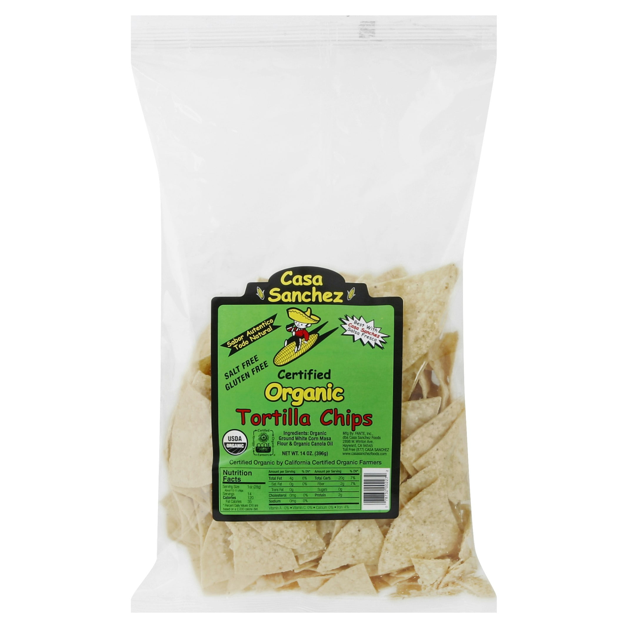 Casa Sanchez Organic Tortilla Chips 14 oz (Pack of 12)