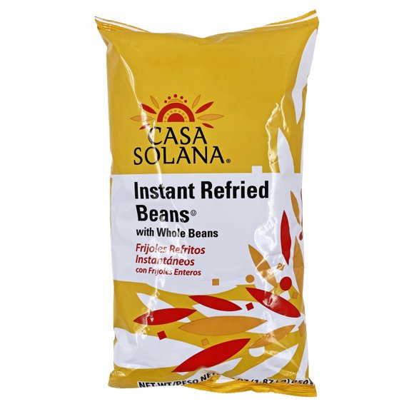 Casa Solana Instant Refried Beans | Dehydrated Vegetarian Whole Bean | 30 oz.