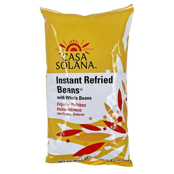 Casa Solana Instant Refried Beans | Dehydrated Vegetarian Whole Bean | 30 oz.