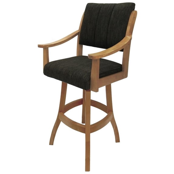 Casa Solid Wood Extra Tall 34" Bar Stool - Sanora Brown - Natural