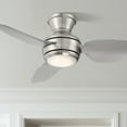 thumbnail image 1 of Casa Vieja 36" Whirl Modern Indoor Outdoor Ceiling Fan 3 Blade LED Light Remote Control Brushed Nickel Finish Bedroom Patio Hugger, 1 of 7