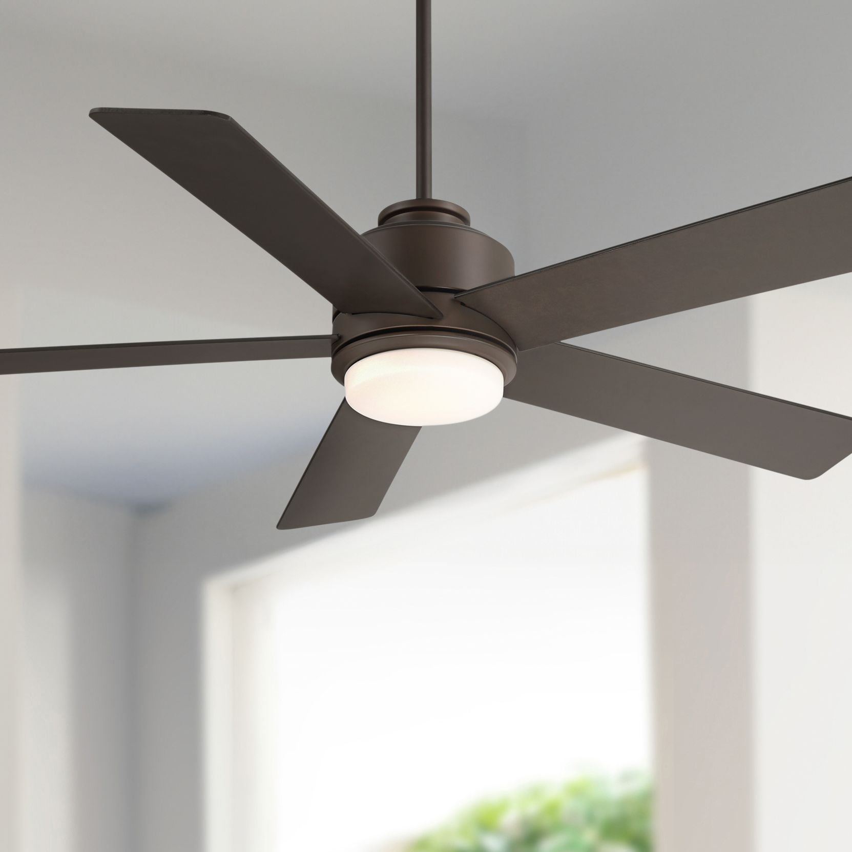 Grand Palm 52" Oil Rubbed Bronze Metal and Wood Ceiling Fan with LED Light
