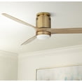 thumbnail image 1 of Casa Vieja 52" Windspun Modern Indoor Ceiling Fan 3 Blade LED Light Remote Control Soft Brass Finish Bedroom Hugger DC Motor, 1 of 9