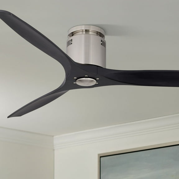 Casa Vieja 52" Windspun Modern Indoor Ceiling Fan 3 Blade Remote Control Brushed Nickel Finish Bedroom Living Room DC Motor Hugger