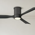 thumbnail image 1 of Casa Vieja 56" Keel Indoor Outdoor Ceiling Fan 3 Blade LED Light Remote Control Matte Black Finish Bedroom Hugger Damp Rated, 1 of 12