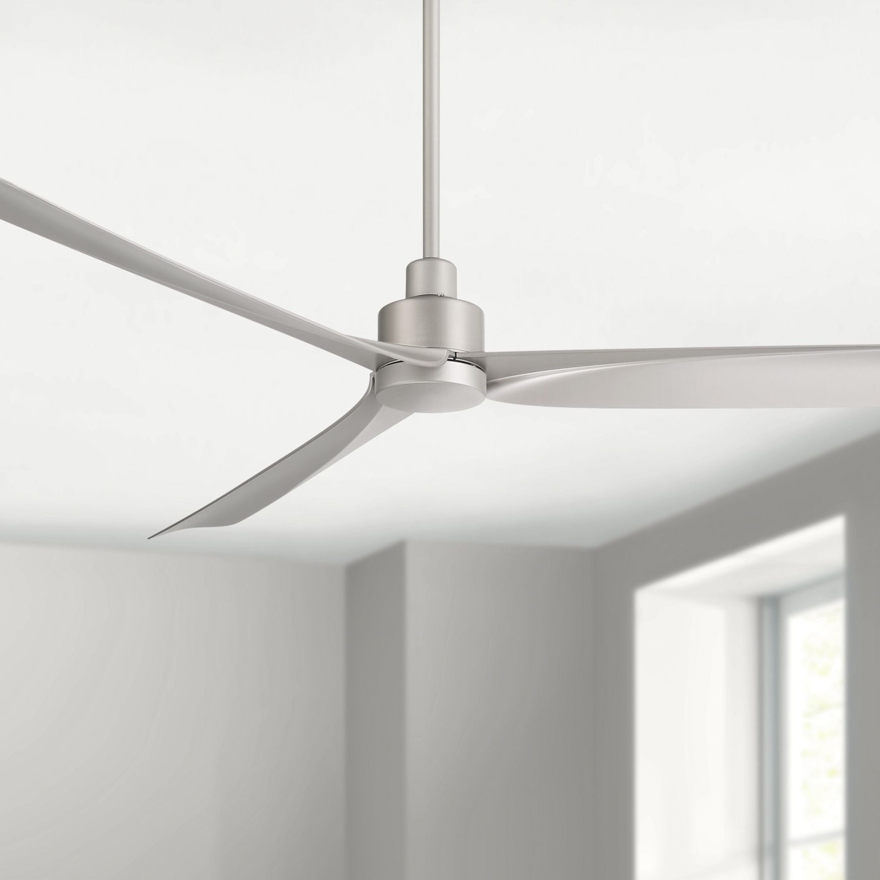 Sailplane 60" Silver Modern Industrial Ceiling Fan with Remote