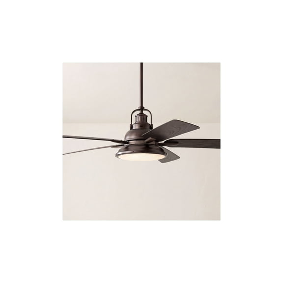 Casa Vieja 60" Wind and Sea Indoor Outdoor Ceiling Fan 5 Blade LED Light Remote Control Oil Rubbed Bronze Finish Bedroom