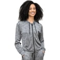 thumbnail image 1 of Casa Zeta-Jones Womens Sporty-Chic Lightweight Hooded Zip Up Soft Jacket CZJ401 (2X, Variegated Black/White/Grey), 1 of 1