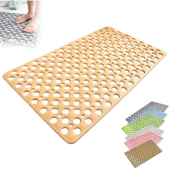 Casa and Beyond Shower Mat,Washable Non-Slip Bathtub Mats, Easy to Clean for Bathroom,Non Slip Bath Mat for Tub with Drain Holes