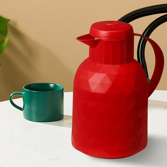 CasaChic 1L Double-Wall Glass Vacuum Insulated Thermal Carafe with Airtight Lid, Multipurpose Hot Water Kettle for Home, Office & Camping