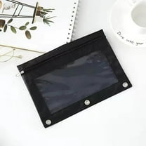 CasaChic 3 Ring Transparent PVC Pencil Pouch, Detachable Folder Large Capacity, Multifunctional for Stationery & Document Storage