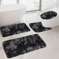 thumbnail image 1 of CasaChic 4-Piece Velvet Fleece Foam Bath Rug Set, Absorbent Non-Slip Machine Washable with Toilet Mats, Modern, 1 of 7
