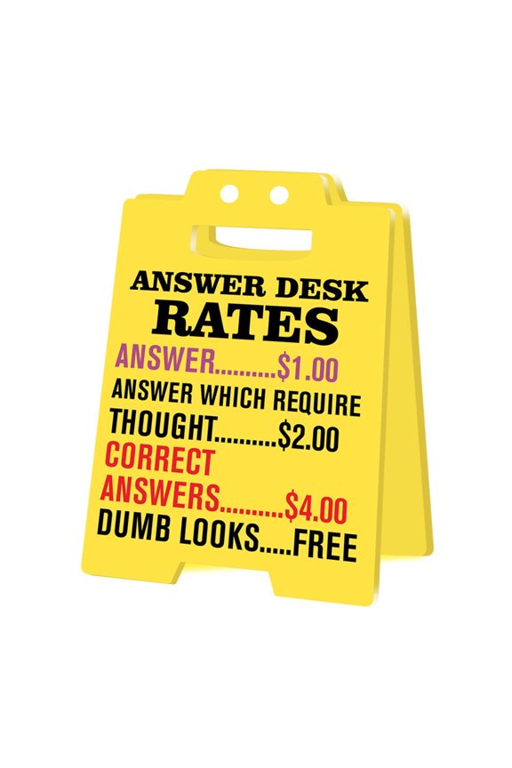 CasaChic Acrylic Funny Office Desk Sign, Motivational Prank Gift for Colleagues, Home & Workspace Decor