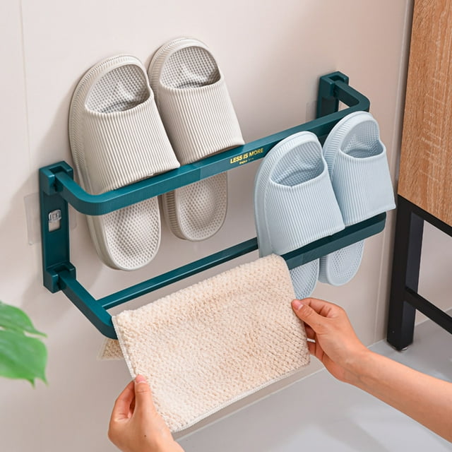 CasaChic Bathroom Slippers Rack, PunchFree & Wall Mounted Space