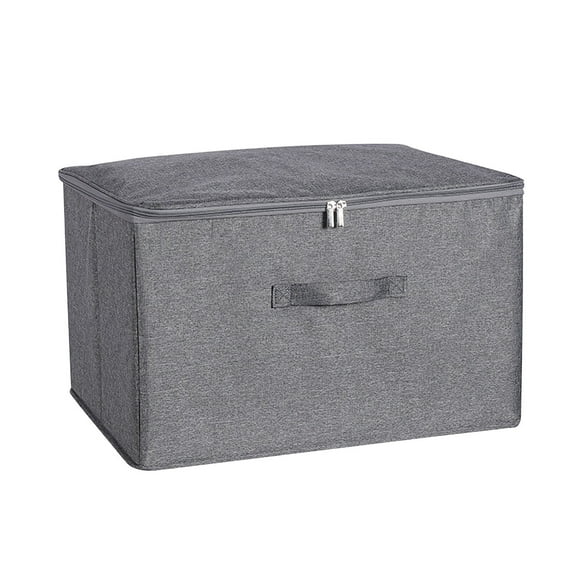 CasaChic Cationic Soft Lid Storage Box, Household Folding Organizer - Large Capacity with Handle, for Clothing & Quilt Sorting