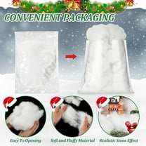 CasaChic Christmas Fake Snow Decoration, Indoor Winter Decor, Safe Soft Fiber, Easy to Use for Tree Mantle Party