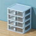 thumbnail image 1 of CasaChic Desktop Drawer Style Storage Box, Transparent Stackable Organizer with Dustproof Drawers, Multifunctional for Students, Cosmetics, Jewelry & Stationery, 1 of 6