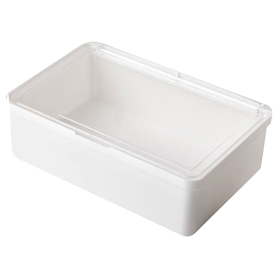 CasaChic Drawer Storage Box, Flip Small Compartment Organizer - Multi-function, Transparent for Desktop Stationery & Office Supplies