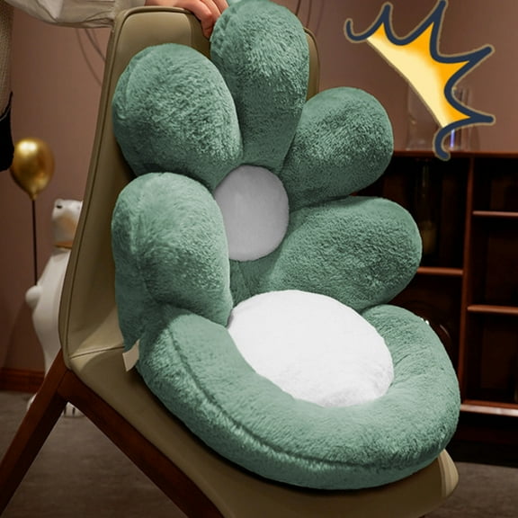 CasaChic Flower-Shaped One-Piece Plush Chair Cushion with Backrest - Soft Polyester, Non-Slip Bottom for Sofa, Hanging Basket & Tatami - Decorative Comfort for Living Room & Bay Window