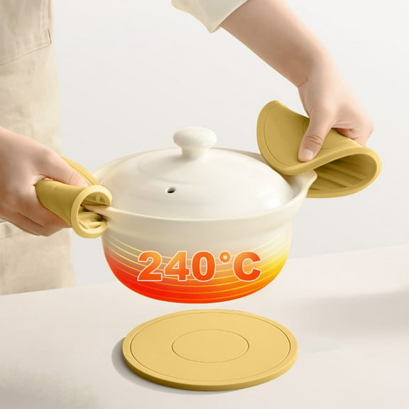 CasaChic Food Grade Silica Gel Heat Insulation Non-Slip Multi-Purpose Kitchen Mat, Easy to Clean for Dishes Countertop