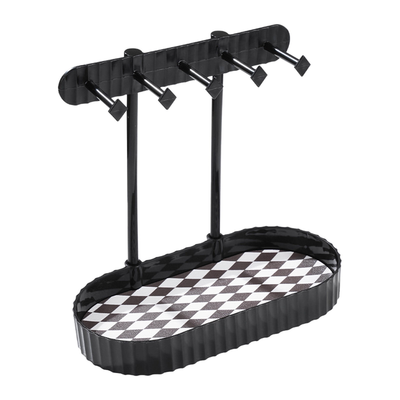 CasaChic Jewelry Rack with Storage Tray, Five Hooks for Hanging ...
