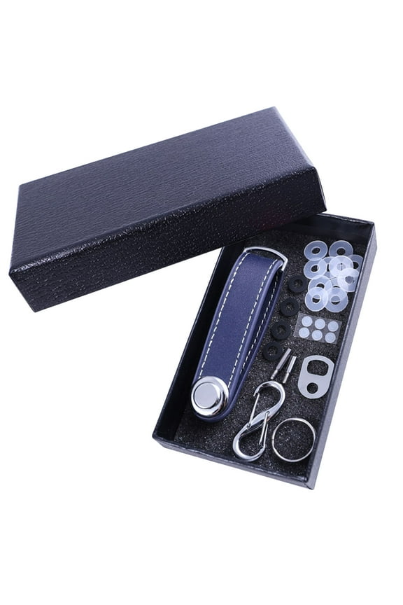 Leather Key Organizer - Creative Key Chain & Storage Device, Compact Practical Key Bag for Men and Women, Holds 2-7 Keys & Car Keys