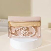 CasaChic Mini Jewelry Storage Bag - Transparent Travel Zipper Pouch for Earrings, Rings, Bracelets & Change