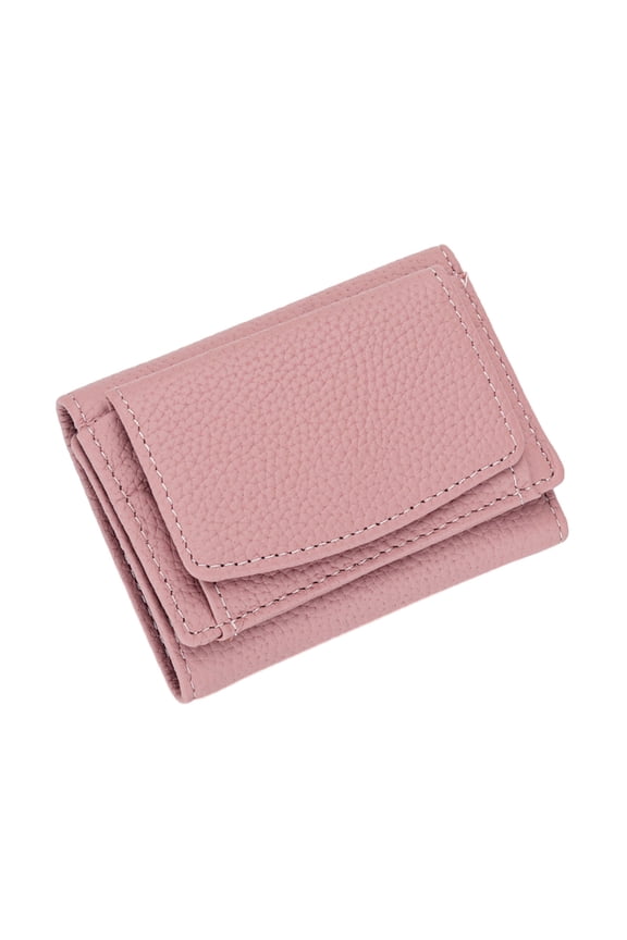 Mini Small Wallet for Women, Thin Top Layer Cowhide Compact Card Holder with Multi-Slots, Water-Resistant Lightweight Design for Daily Travel, Snap Closure Gift