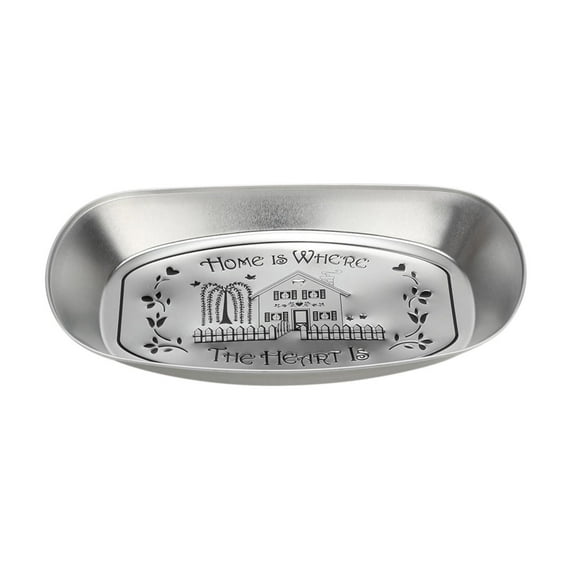 CasaChic Outdoor Vintage Embossed Tinplate Fruit Tray, Camping Tableware for Snack, Cake & Barbecue, Retro Dining Decor