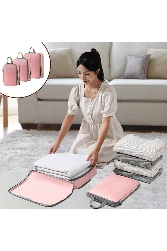 Travel Packing Cubes 3 Piece Luggage Organizer Set Double Capacity Design for Suitcases Clothes Storage Travel Accessories Organization
