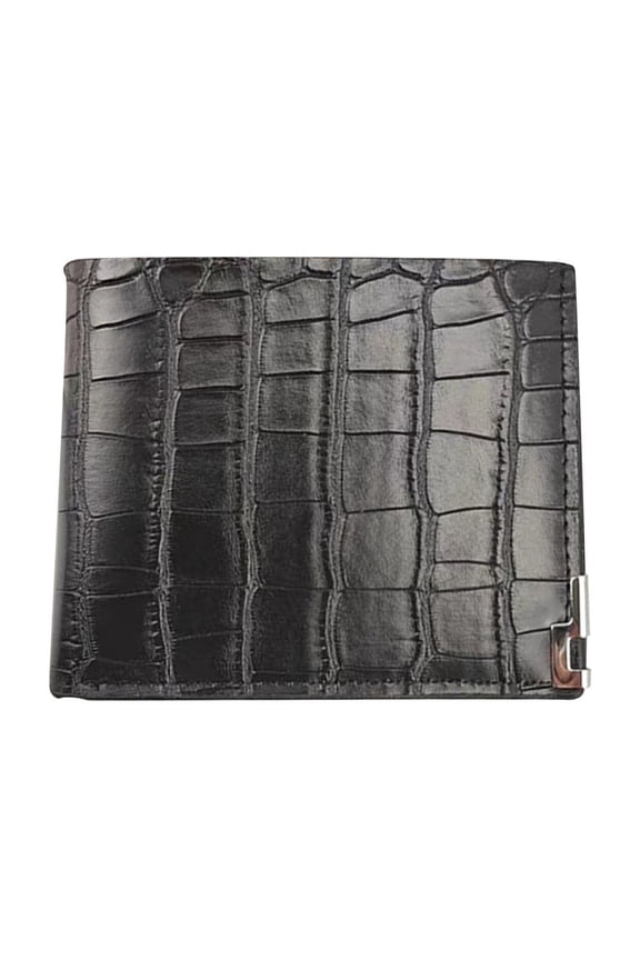 Pattern Men's Wallet, Zipper Change Card Bag with Multi-Functional Horizontal Clip, Durable Crocodile Texture, Soft Flexible for Daily Use, Fashionable Gift