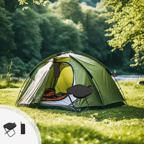 CasaChic Pencil Bag Folding Chair, 600D Cloth+Steel Pipe, Red/Black, Portable, for Camping/Fishing, Unique Pencil Case Storage Design