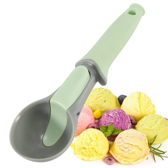 CasaChic Plastic Ice Cream Scoop, 21cm Ergonomic Handle with Hanging Hole, 5.5cm Wide Bowl for Easy Release, Dishwasher Safe Kitchen Gadget for Ice Cream & Fruit